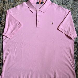 Polo Ralph Lauren Polo Shirt Mens Big & Tall 3XB Pink Short Sleeve Soft